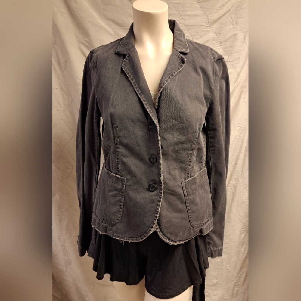 J. Crew Cotton Twill Raw-edge Blazer, Deep Brown, M